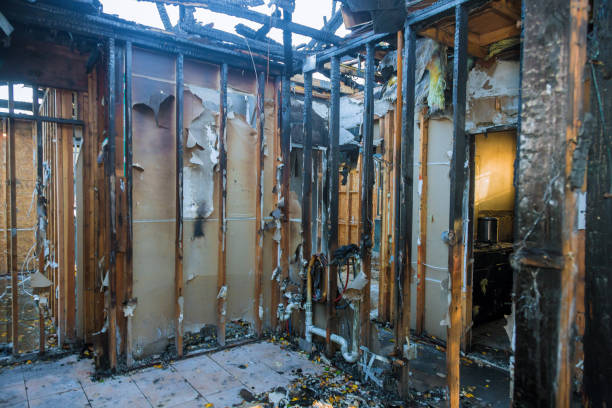 Professional Fire Damage Assessment technician working in Ballville, OH